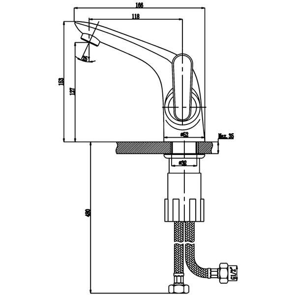 Смеситель для умывальника San Fonte 3117 3117 11161157 - Вид №1