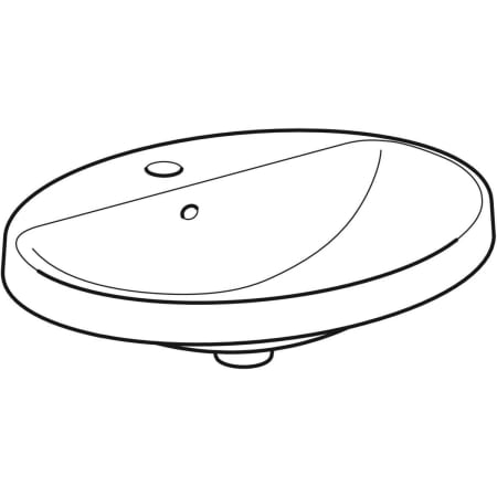 500.712.01.2 Встраиваемая раковина Geberit VariForm овальной формы, с полкой для отверстия под смеситель Geberit  - Вид №13