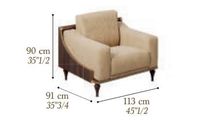 Тканевое кресло с подлокотниками Arredoclassic Romantica ARCH-00064908 - Вид №3