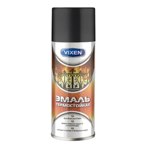 Эмаль аэрозольная термостойкая Vixen 500 мл цвет чёрный