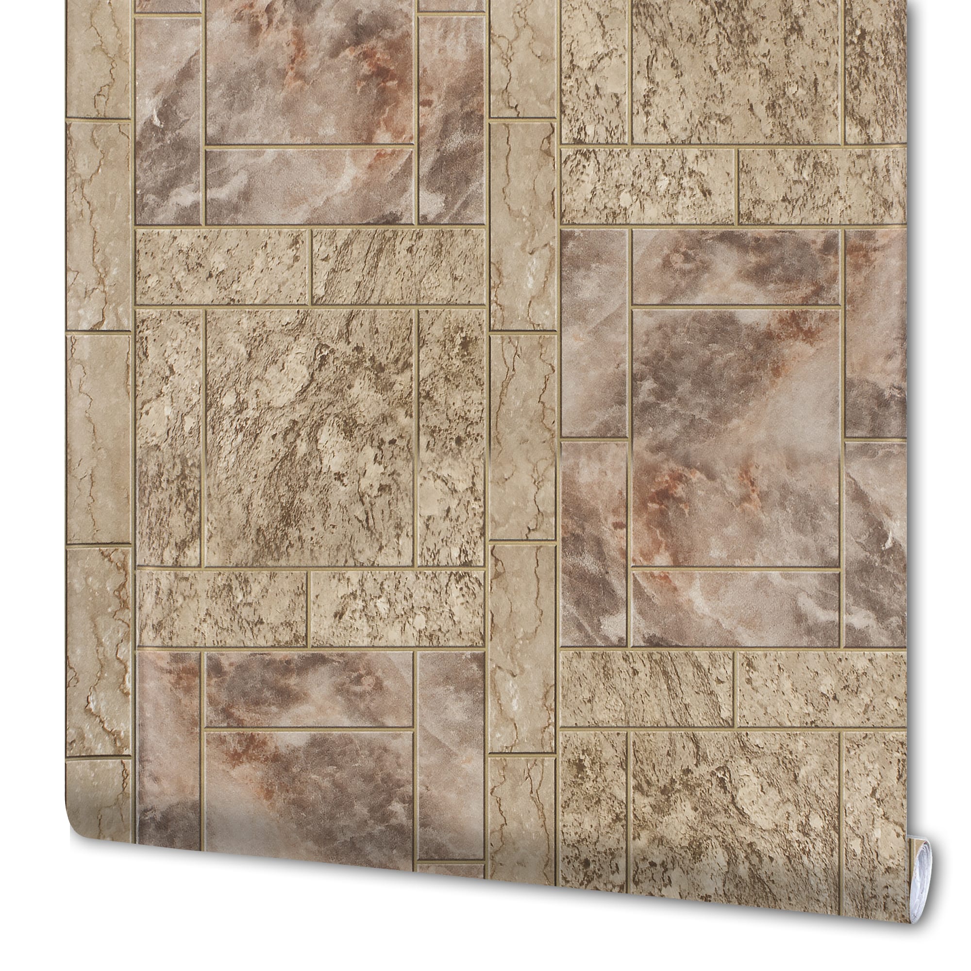 82938311 Обои бумажные бежевые 0.53 м 388-2 ВГ1 Плитка Santreyd 