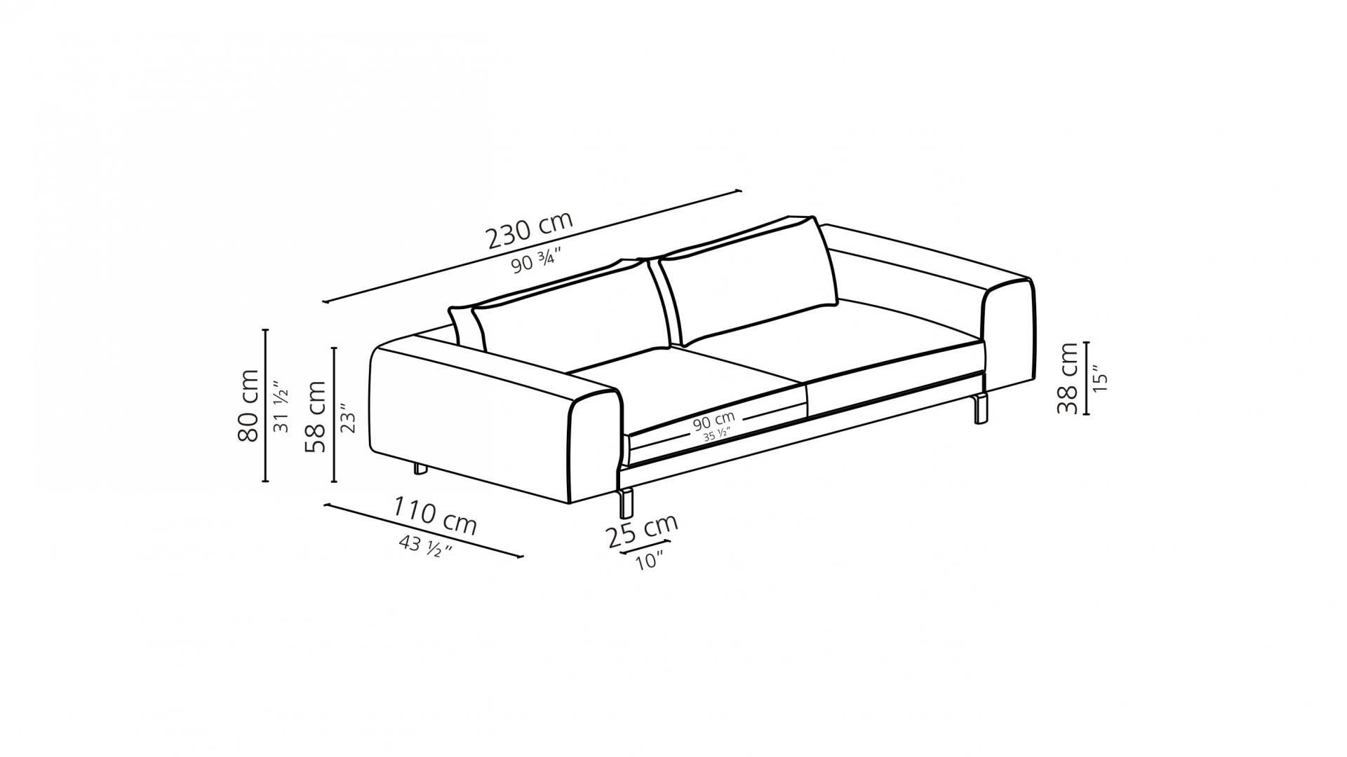 3-местный съемный тканевый диван Casamilano HAMPTON/FBC ARCH-00063012 - Вид №2