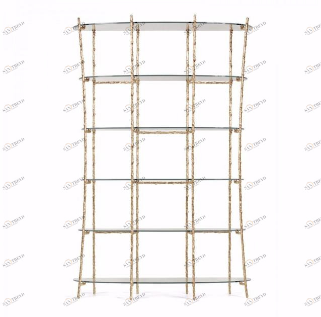 Ginger & Jagger Книжный шкаф из латуни и стекла Earth to earth sun-id-1386161