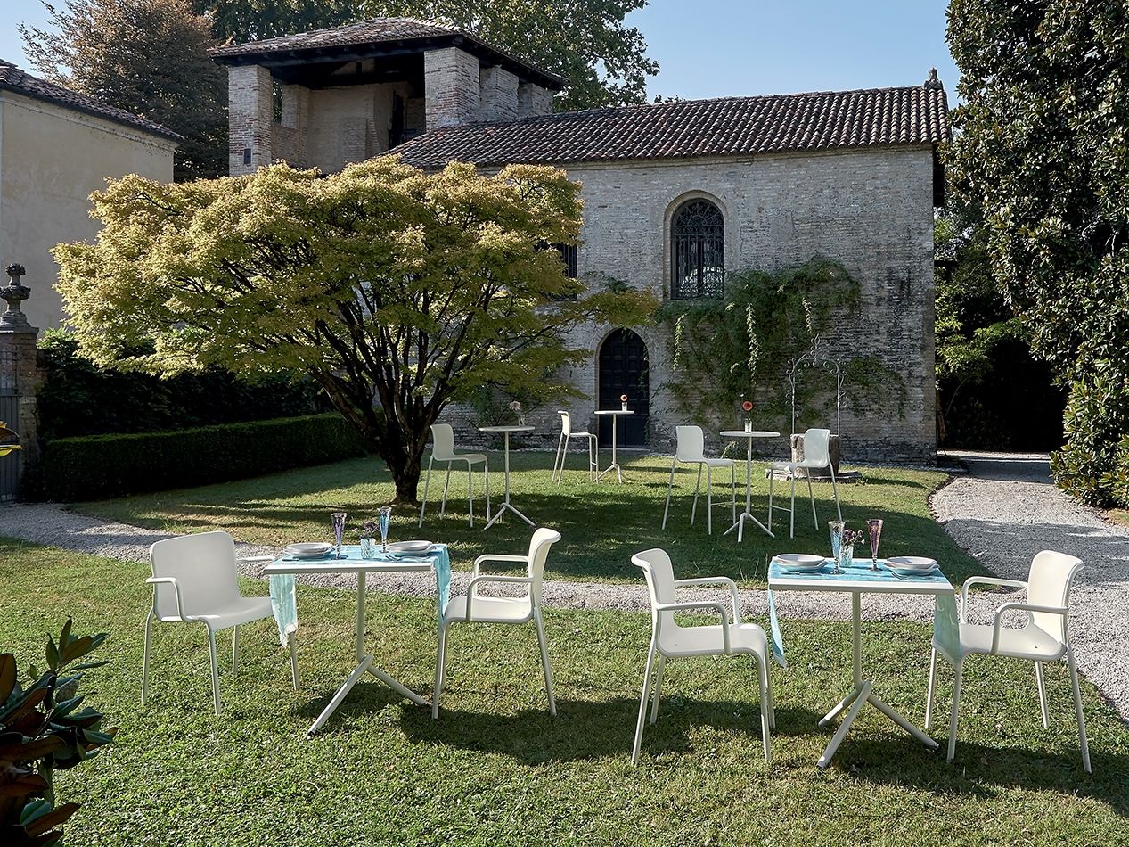 Высокий круглый стол с откидным верхом из листового металла COLOS ARCH-00029688 - Вид №2