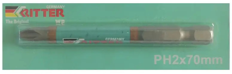 90087046 Набор бит Ritter WP PH 2x70 мм PS20112070 10 шт STLM-0844663