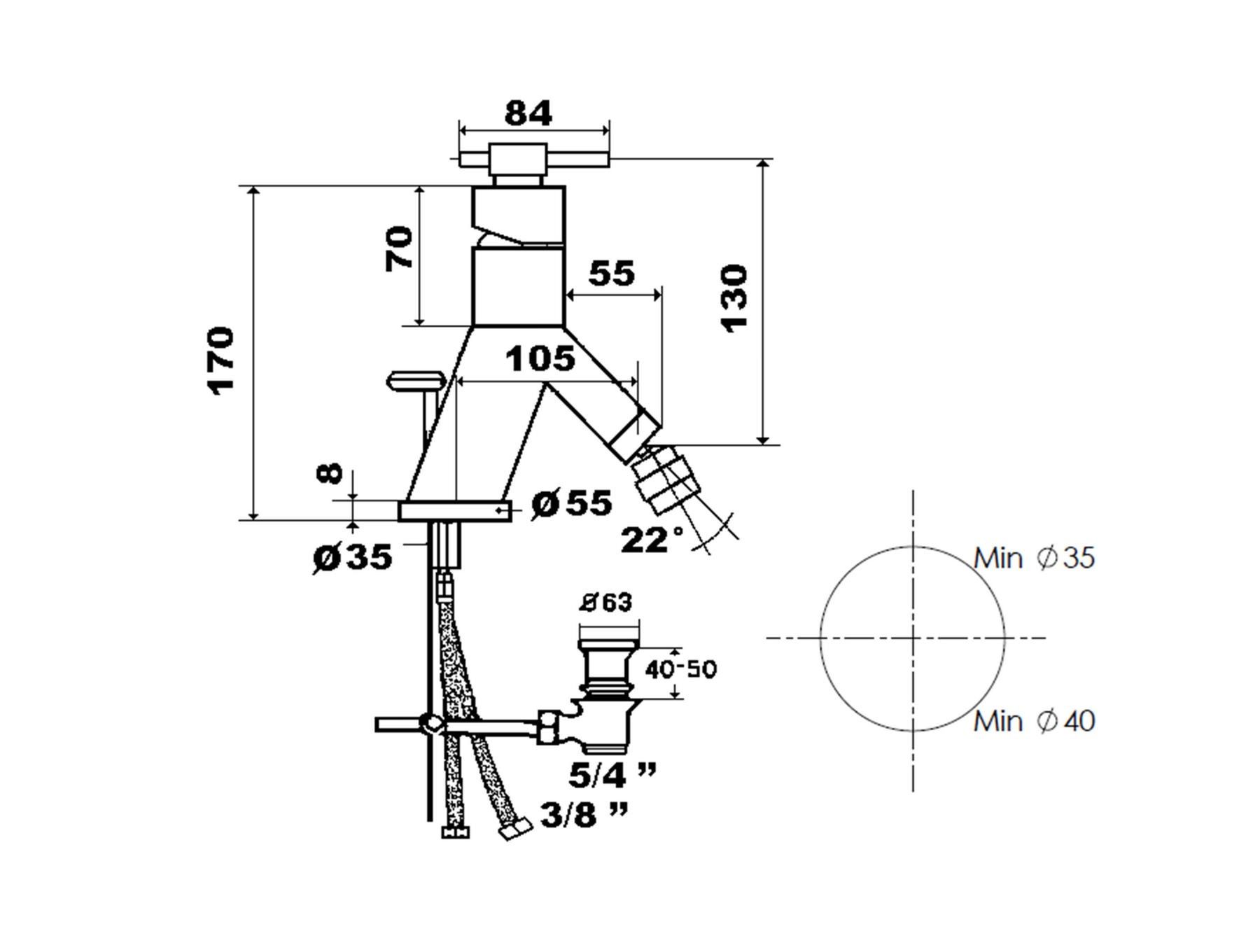 Смеситель для биде с одним отверстием rvb ARCH-00074527 - Вид №2