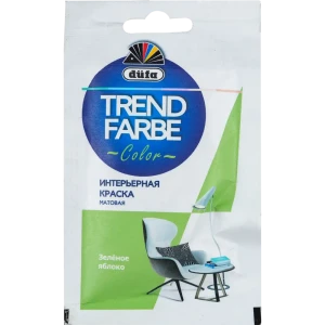 Краска для стен и потолков Trend Farbe цвет Зеленое яблоко 50 мл