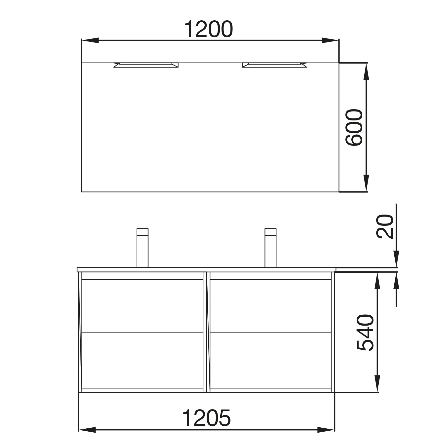 85086 SALGAR Комплект мебели для ванной NOJA 1200 ETERNITY OAK + Раковина + Зеркало + Свет Робл Вечность - Вид №1