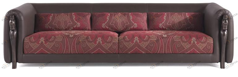 ETRO Home Interiors 3-х местный диван из кожи и ткани Corinto sun-id-1452756