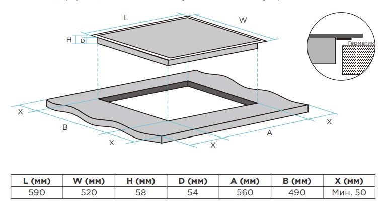 9206734 Индукционная варочная поверхность Eigen IH-M03 STDN-0107084 - Вид №8