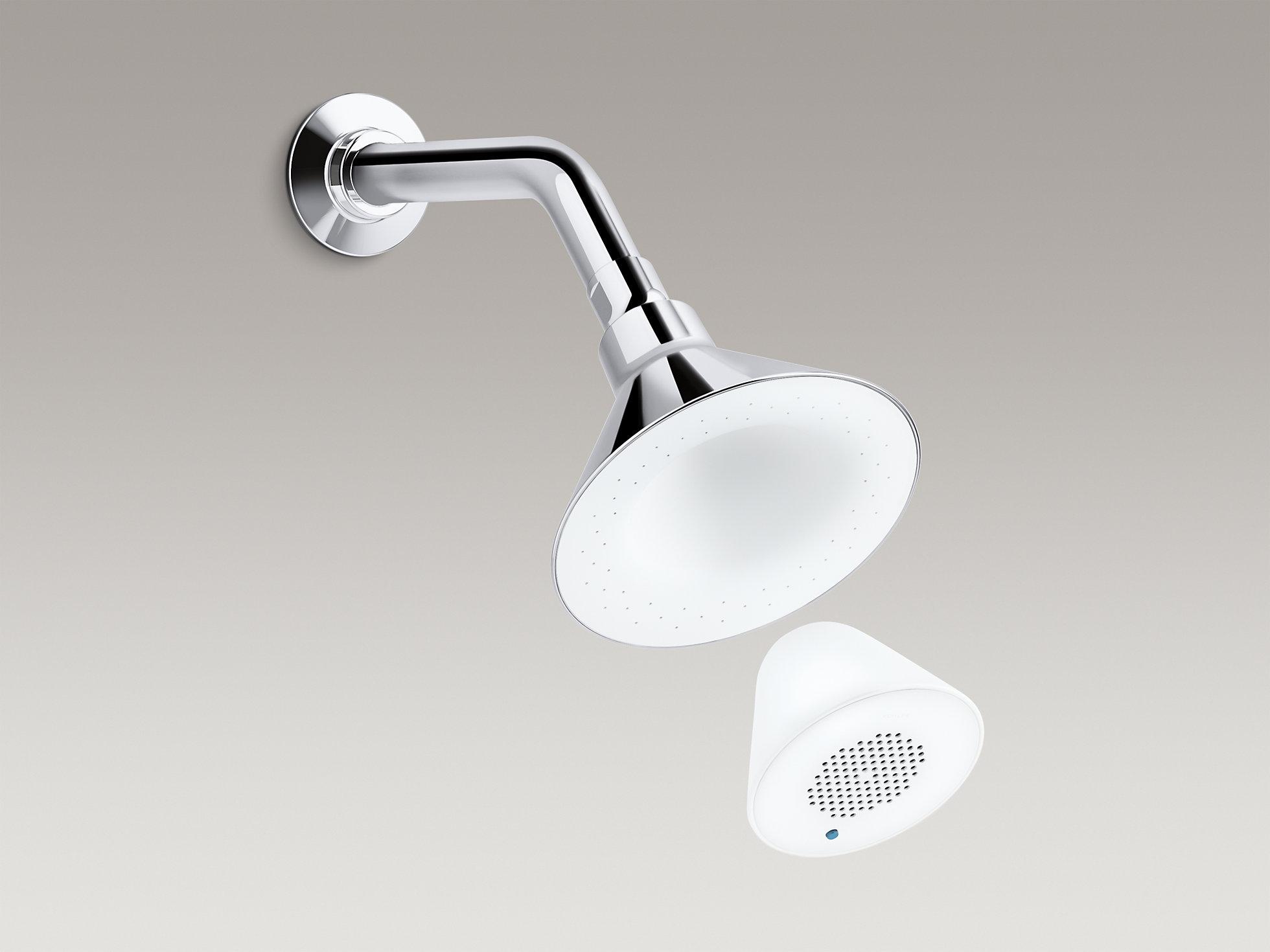 KOHLER Однофункциональная насадка для душа Moxie 2,0 галлонов в минуту с беспроводным динамиком K-9245-E-CP  - Вид №6