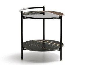 Высокий мраморный журнальный столик