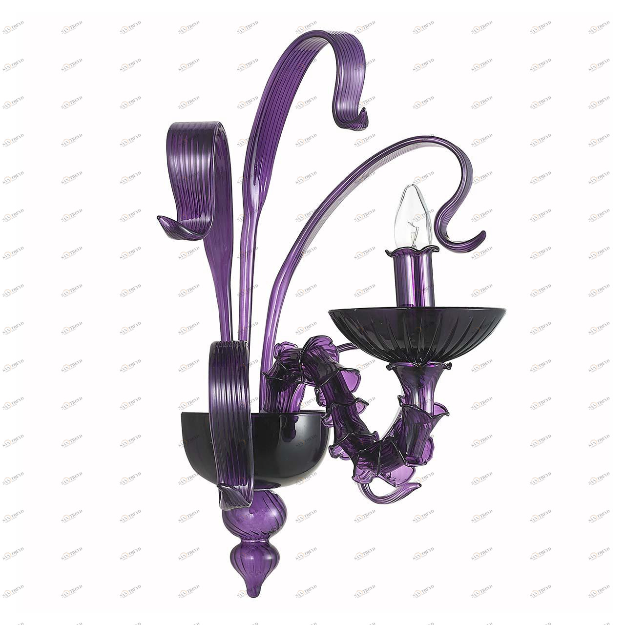 Настенный светильник бра Infract W110188/1violet DONOLUX СВЕЧА, ФЛОРИСТИКА 078829 Прозрачный;фиолетовый 