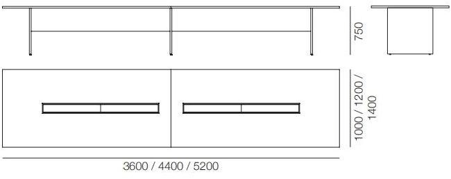 PROF Стол для переговоров из fenix-ntm® с системой управления кабелями Entry sun-id-1372938 - Вид №16
