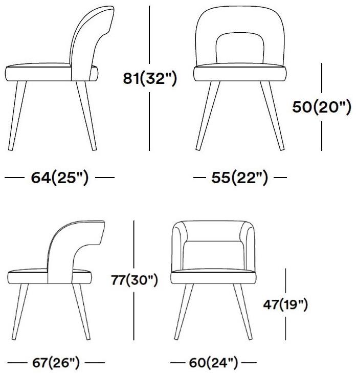 Tirolo Стул с открытой спинкой, обитый тканью Holly 065 s, 065 po - Вид №3
