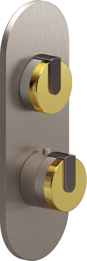 E-8026-R1AUE0-L1OX-SN-T Планка M-Series с 2 ручками - Внешняя часть GRAFF MOD+