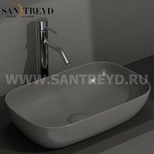 B6R60SK Накладная раковина на столешницу  прямоугольная Ceramica Globo T-EDGE