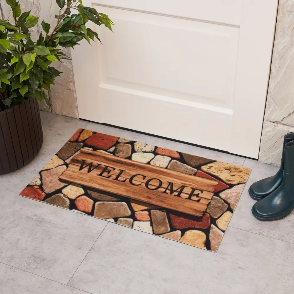 Коврик Inspire Layan Welcome 45x75 см полипропилен 82761215 STLM-2002828  - Вид №5