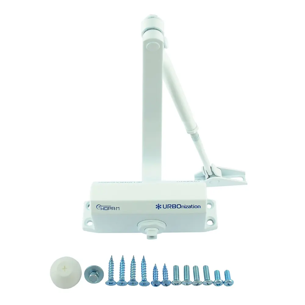 Доводчик дверной 510 Urbonization, 15-60 кг, алюминий, цвет белый НОРА-М STLM-2111763 - Вид №1