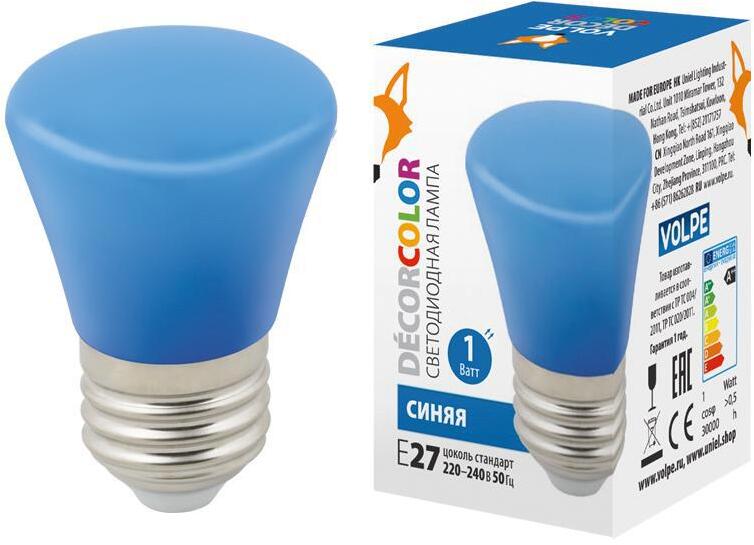 93844413 Светодиодная лампочка LED-D45-1W DÉCOR COLOR UL-00005639 STLM-0587408 VOLPE