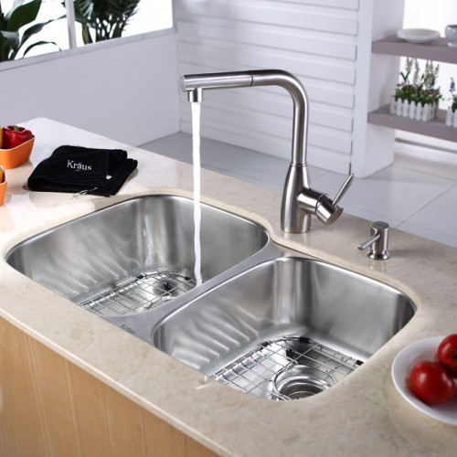 KBU24-KPF2140-KSD33 Накладная раковина на столешницу  прямоугольная Krausru  - Вид №2