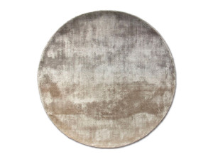 Круглый ковер degradé из бамбукового волокна ручной работы