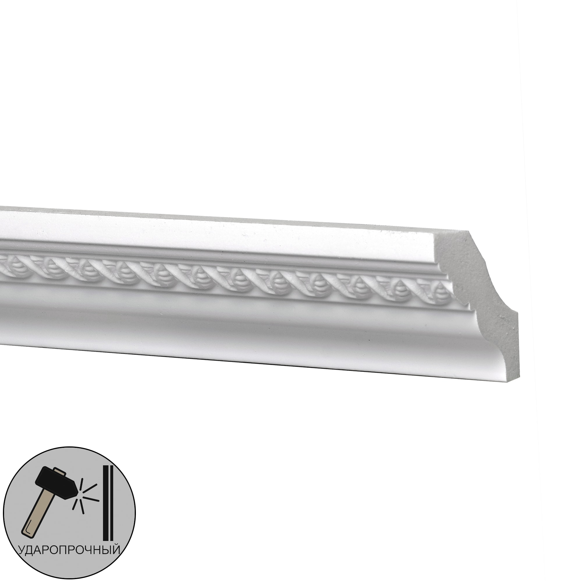 Плинтус потолочный полиуретан 95348 белый 35х49х2000 мм DECOMASTER 17106346