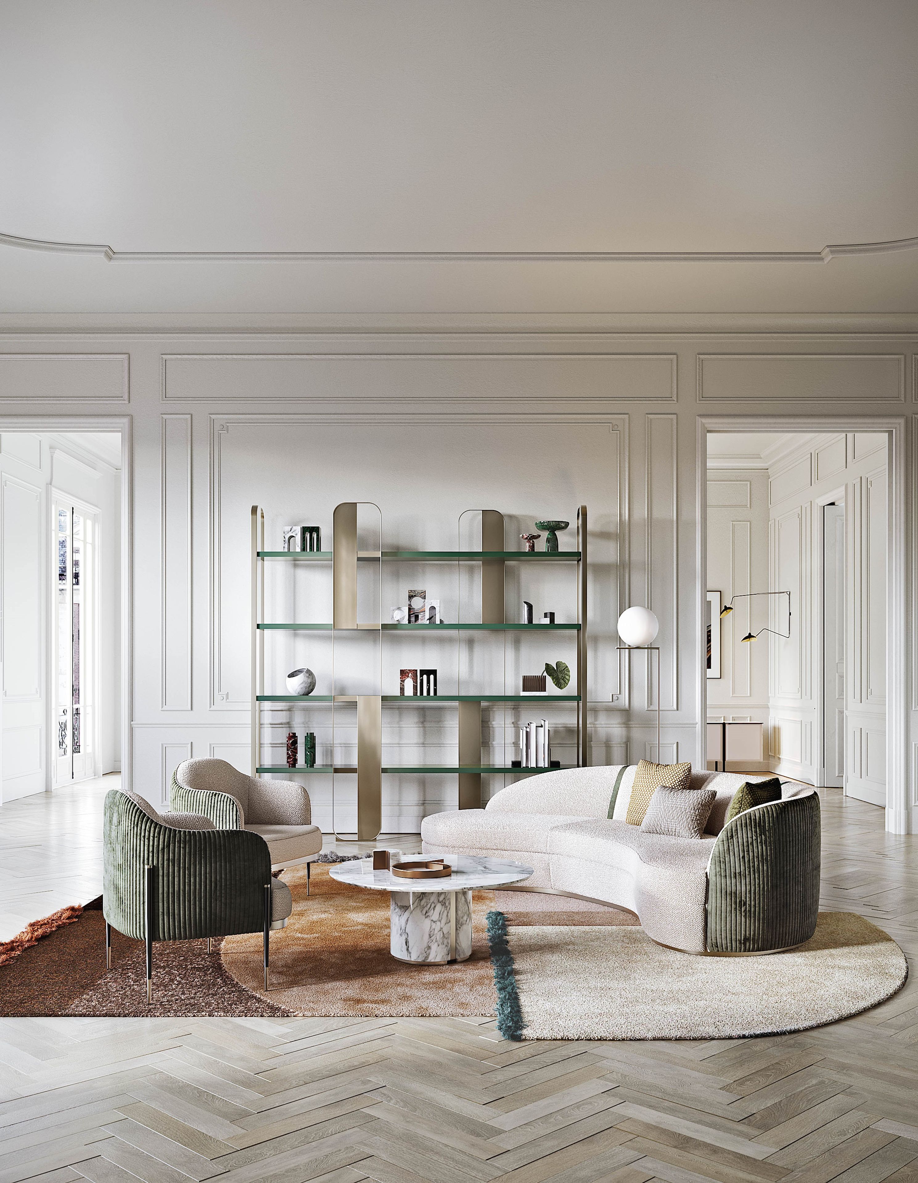 Отдельно стоящий книжный шкаф из стали и дерева Capital Collection Жизель ARCH-00142935 - Вид №7