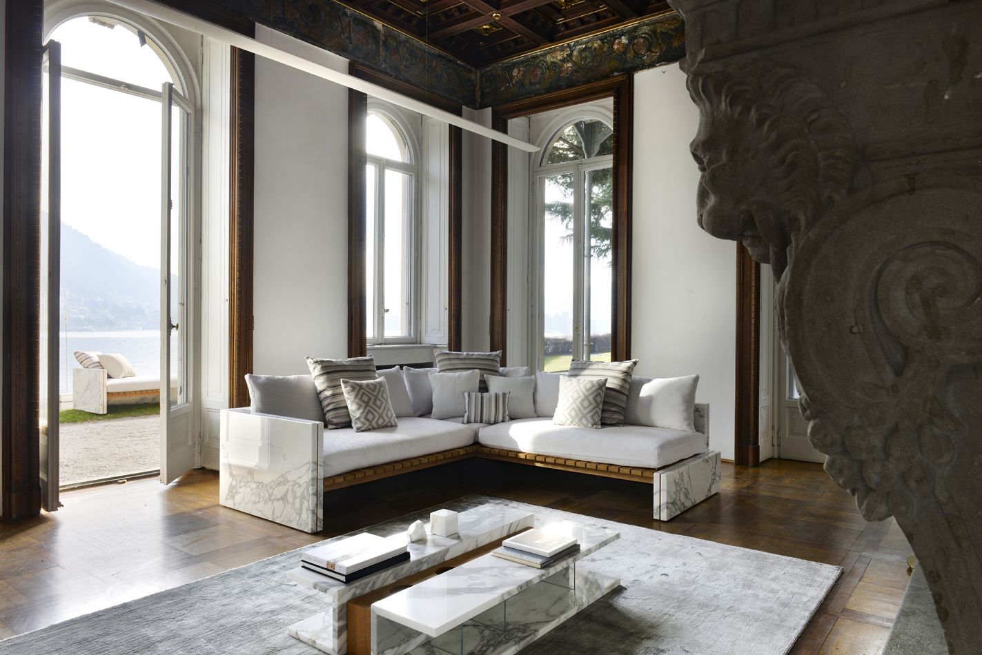 Мраморный прямоугольный низкий журнальный столик FranchiUmbertoMarmi Bettogli ARCH-00034141 - Вид №1