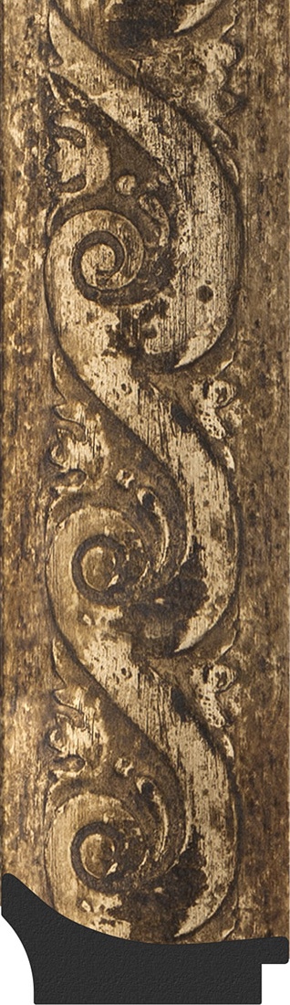 BY 4313 Зеркало с гравировкой в багетной раме - фреска 84 mm EVOFORM Exclusive-G - Вид №3