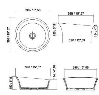 46669 Накладная раковина на столешницу  овальная Dimasi  - Вид №1