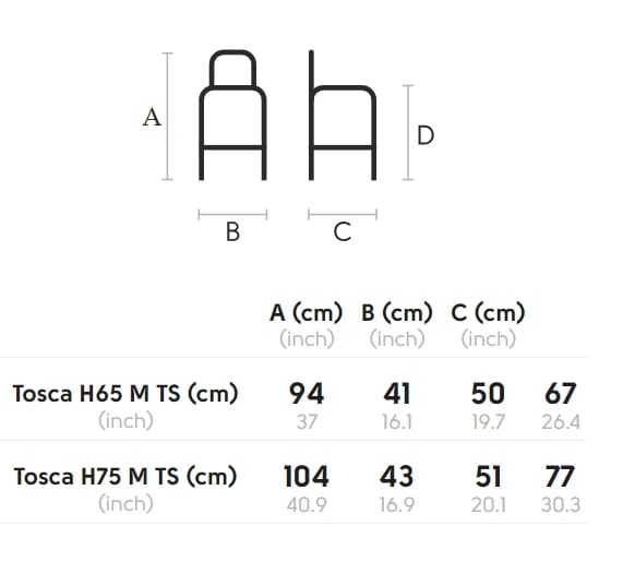 Табурет с обитым сиденьем и спинкой Midj Tosca ARCH-00056413 - Вид №2