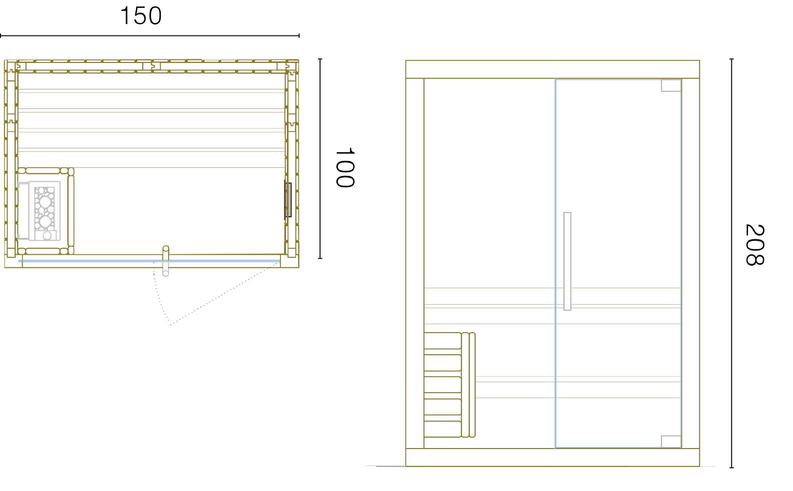 Финская сауна с хромотерапией Kinedo CLUB ARCH-00097153 - Вид №5