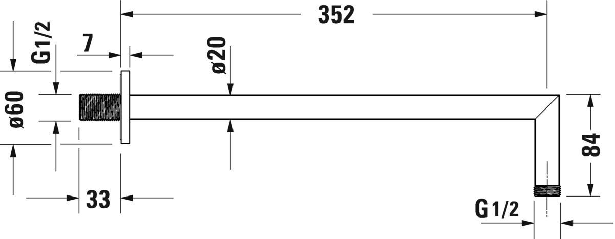 Duravit Настенный держатель для душа sun-id-1416883 - Вид №9