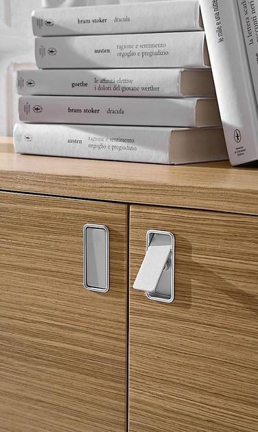 IFT Низкая тумба для офиса из фанерованной древесины с замком Sestante sun-id-1447337 - Вид №8