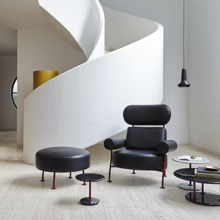 Ligne Roset Низкий круглый мраморный журнальный столик  19960390-19960391  - Вид №3