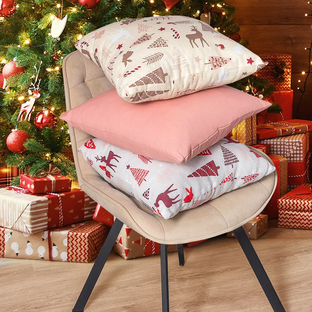 Подушка Altali Скандинавия 40x40 см цвет серо-красный STLM-2129598 - Вид №7