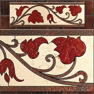 БОРДЮР ИЗ МРАМОРА GR-3 SKALINI FLORAL