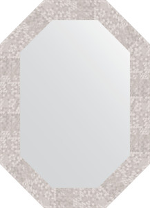 BY 7097 Зеркало в багетной раме - соты алюминий 70 mm EVOFORM Octagon