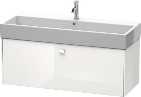 BR405701818 Тумбочка подвесная Brioso #BR4057 1184 x 459 мм Белый матовый, декор Duravit - Вид №2