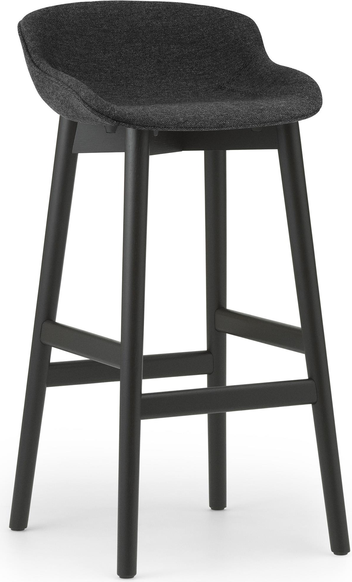 604455 Барный стул 75 см Полная обивка Black Oak / Main Line Flax Normann Copenhagen Hyg 
