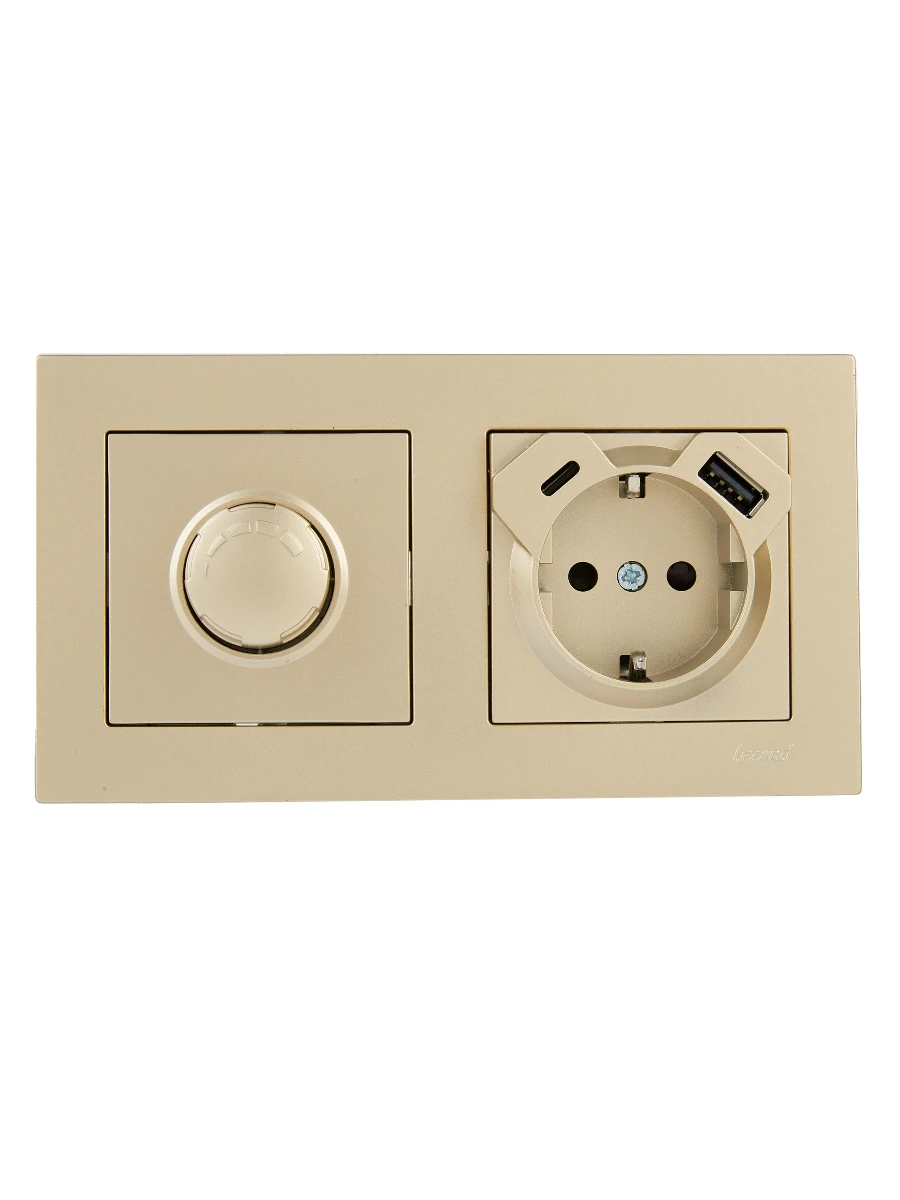 VESNA Рамка 2-я горизонтальная золото LEZARD 742-3600-147 - Вид №3