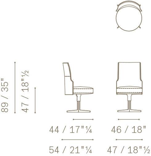 Poltrona Frau 4-спицевое кожаное кресло La collezione - divani e poltrone sun-id-1498808 - Вид №5