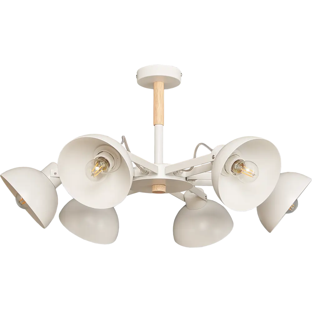 Люстра потолочная Anabel L1118-6, 6 ламп, 20 м², цвет белый LAMPLANDIA STLM-2162285