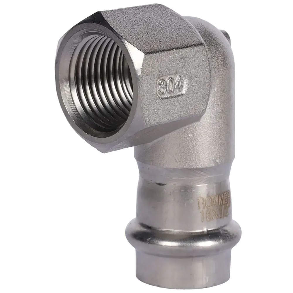 Угол переходной Rommer 1/2"x18 мм ВПр-ВР нержавеющая сталь STLM-2194398