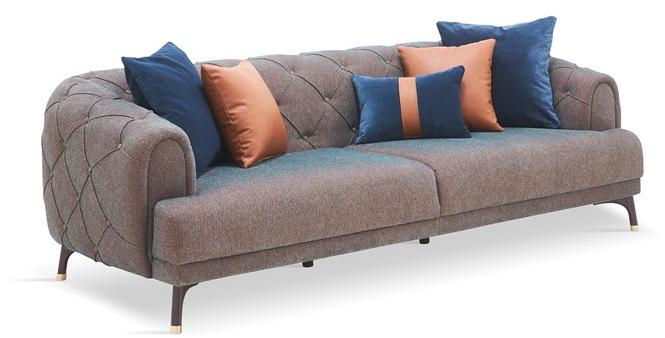 Enza Home Тафтинговый 3-местный диван из ткани Navona sun-id-1516562 - Вид №11