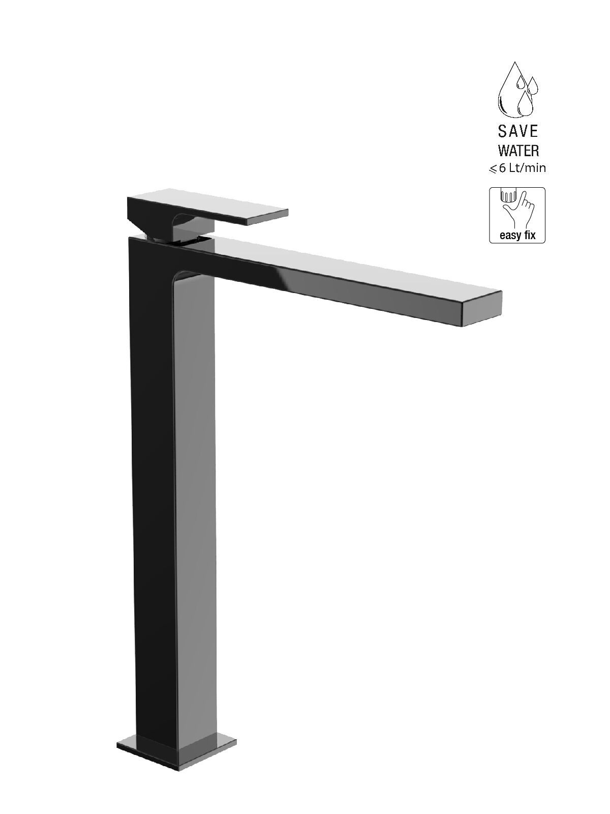 Смеситель для раковины высокого пола с ограничителем расхода Rubinetterie Frattini Vita Due ARCH-00149836 - Вид №19