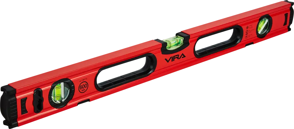 Строительный уровень Vira магнитный с тремя глазками 600 мм 89337789