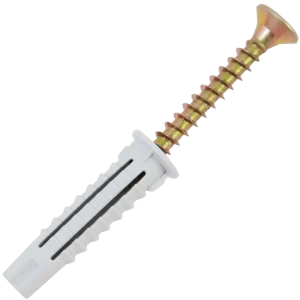 Дюбель-шуруп потайной 5x25 мм нейлон цвет серый