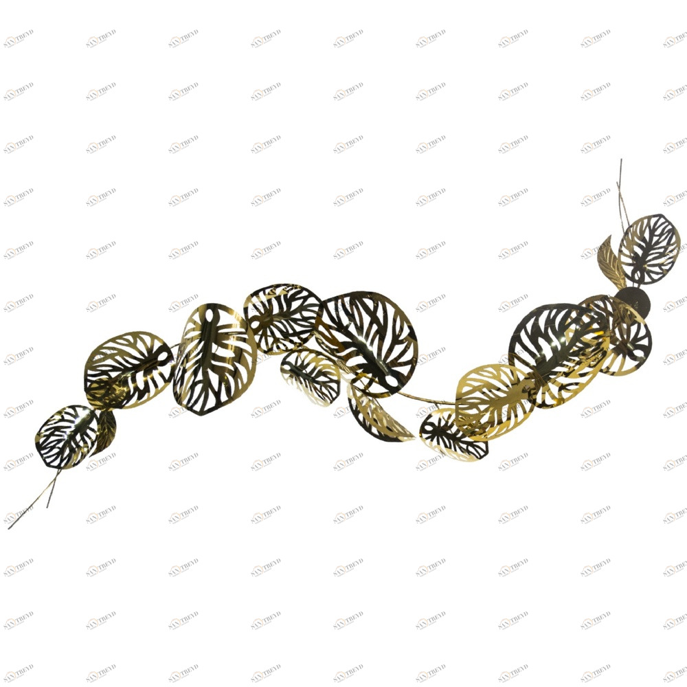 Панно декоративное настенное из нержавеющий стали 175х80 см золотое Golden Flowers EVENHOME  00-3878812 Золото 